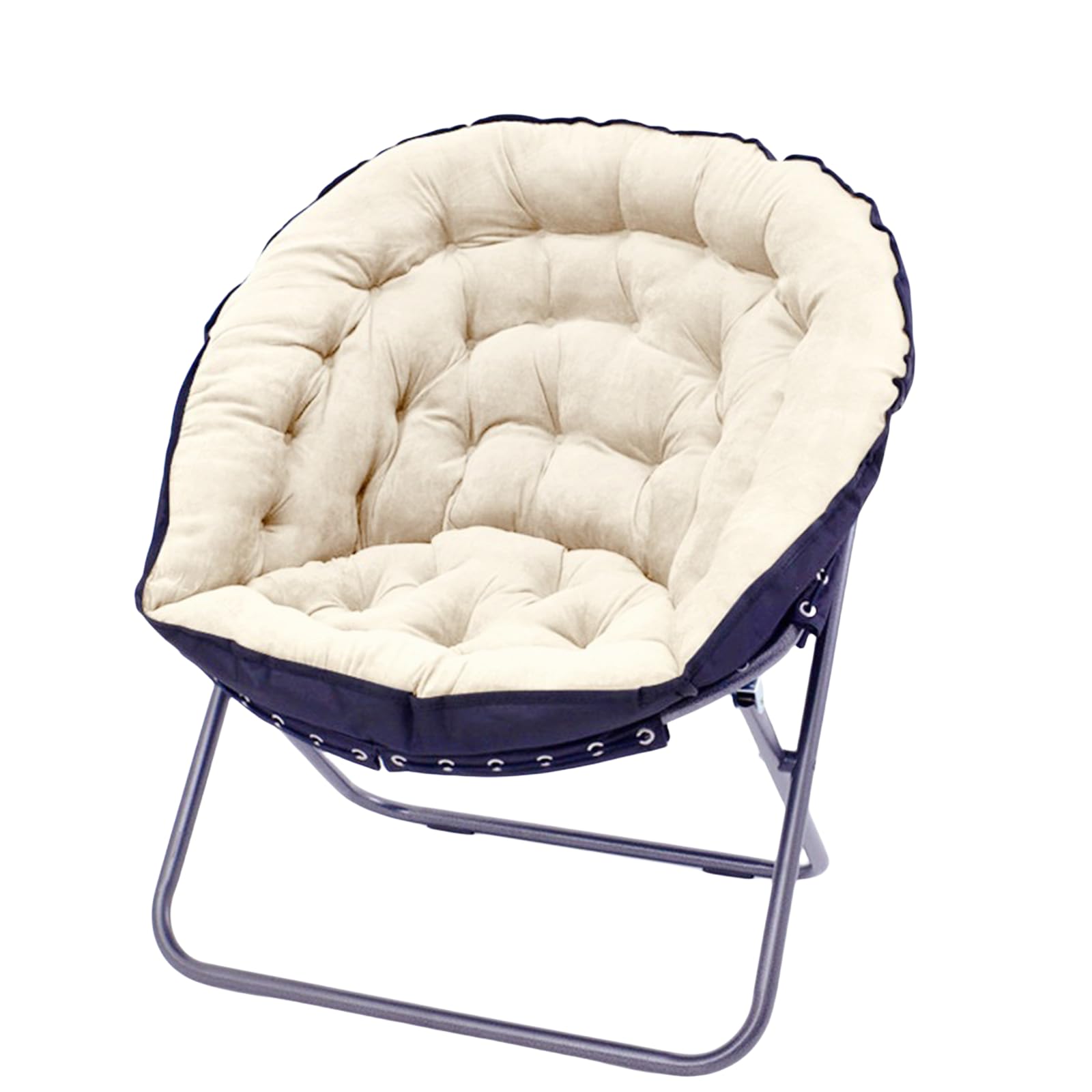 Fauteuil de lecture pliable confortable blanc support rembourré pour chambre et dortoir