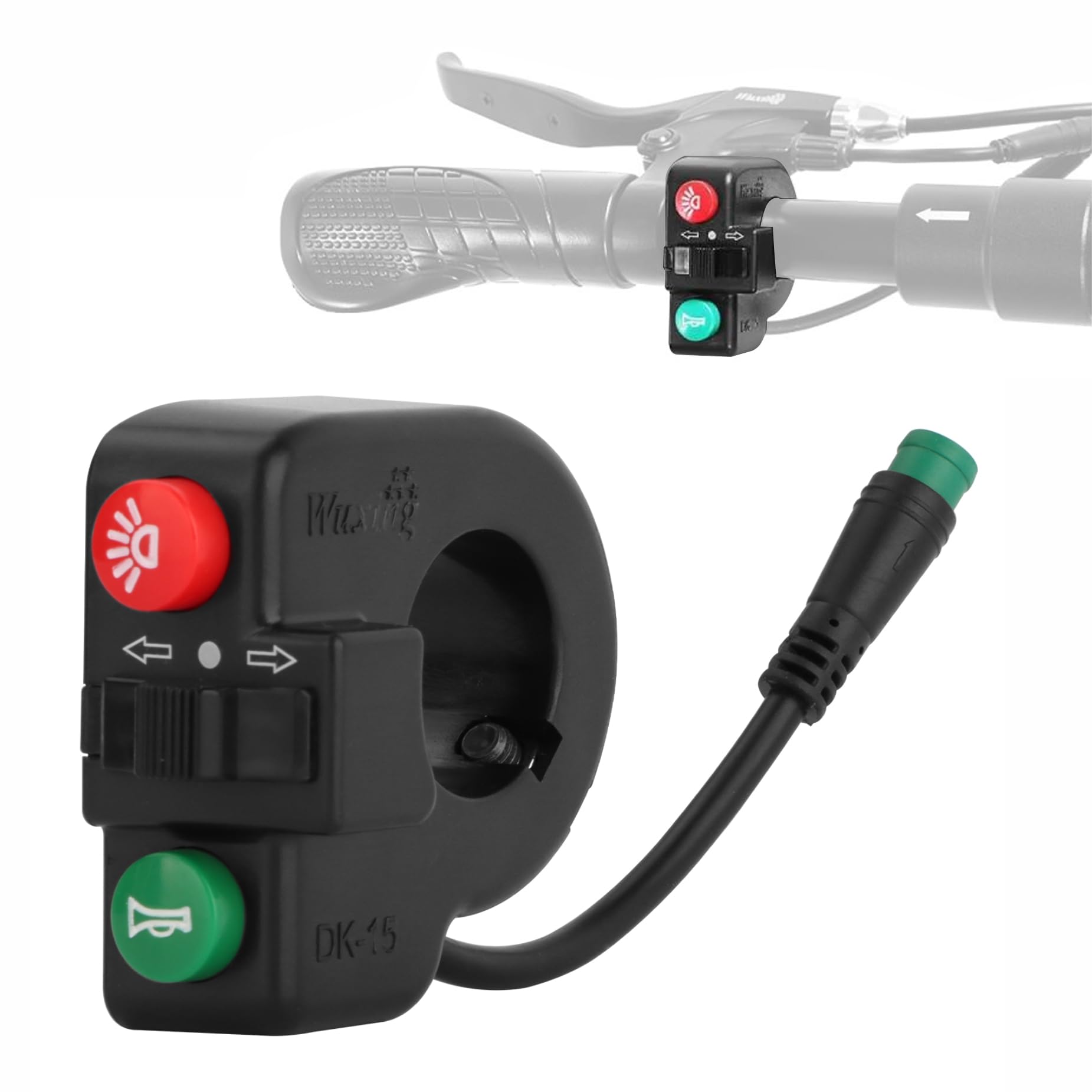 Yungeln E-Scooter Steuerschalter Elektroroller 5-poliger Wasserdichter Stecker Scheinwerfer Hupe Blinker 3-in-1-Netzschalter kompatibel für Kugoo M4 & M4 Pro Elektroscooter