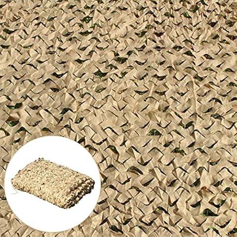 Hunting Camouflage Netting,2m 3m 4m 5m 6m 7m 8m 9m Thickened Oxford Cloth Camo Netting,Shade Net, for Themed Party Decoration,Car Cover,Military Reinforced Camouflage Net,Yellow-2x3m(6.6*9.8ft) Cover