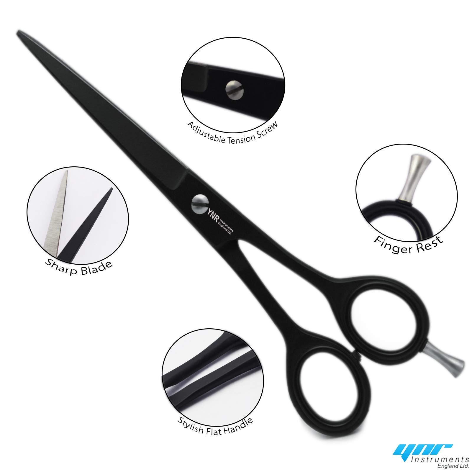 Pet Grooming Scissors, Scissors for Pets, Pet Grooming Tools, Scissor Guard, Cat and Dog Hair Cutting Scissors, Stainless Steel, Professional Shears, Pet Hair Removal