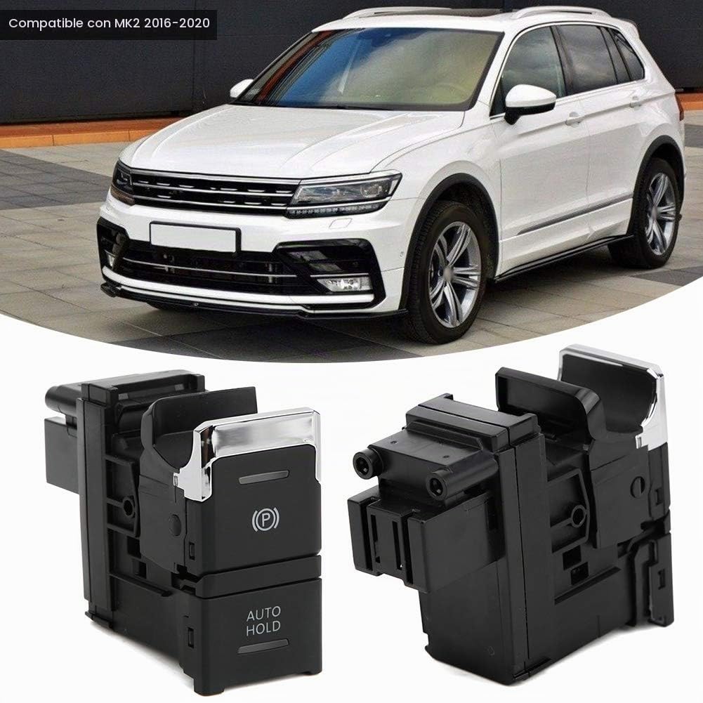 Interruptor de Freno de Mano Electrónico Botón EPB 5NG927225 Para MK2 2016-2020, VW Tiguan,Fácil Instalación & Material ABS, Reemplazo Directo Para Pieza Original