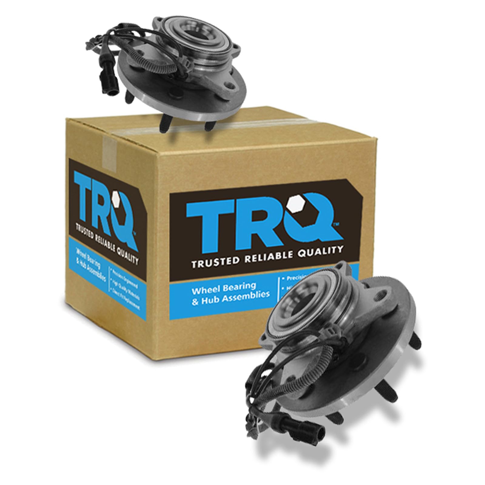 TRQ Front Left and Right Wheel Bearing and Hub Assembly Set 2 Piece