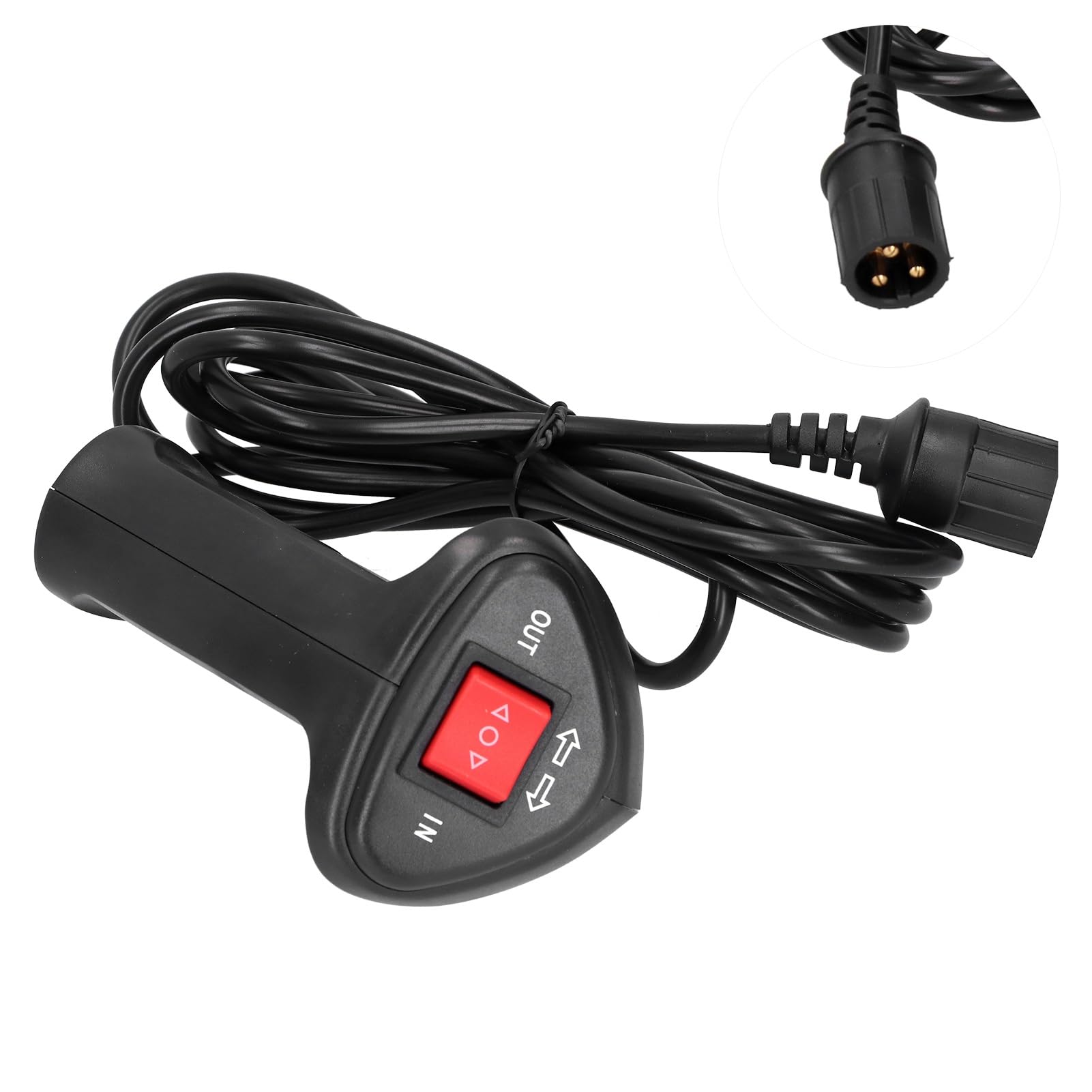 Akozon Controlador de cabrestante Universal Mando a Distancia del cabrestante eléctrico Controlador con Cable de 9.2 pies para vehículo Todoterreno
