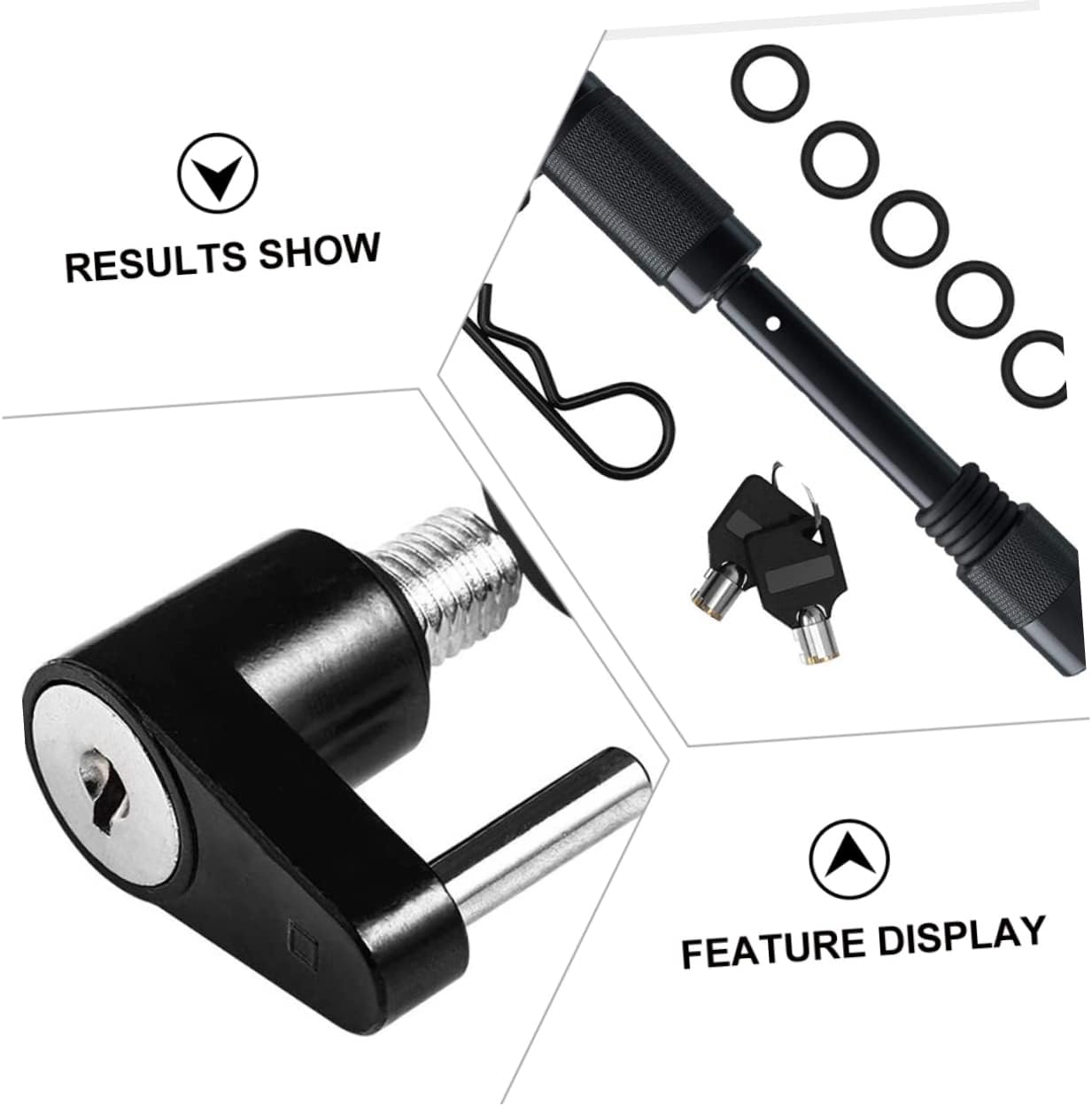 Mobestech 2sets Trailer Lock Kit Easy to Use Trailer Hitch Lock Enhanced Security Includes for and Rvs
