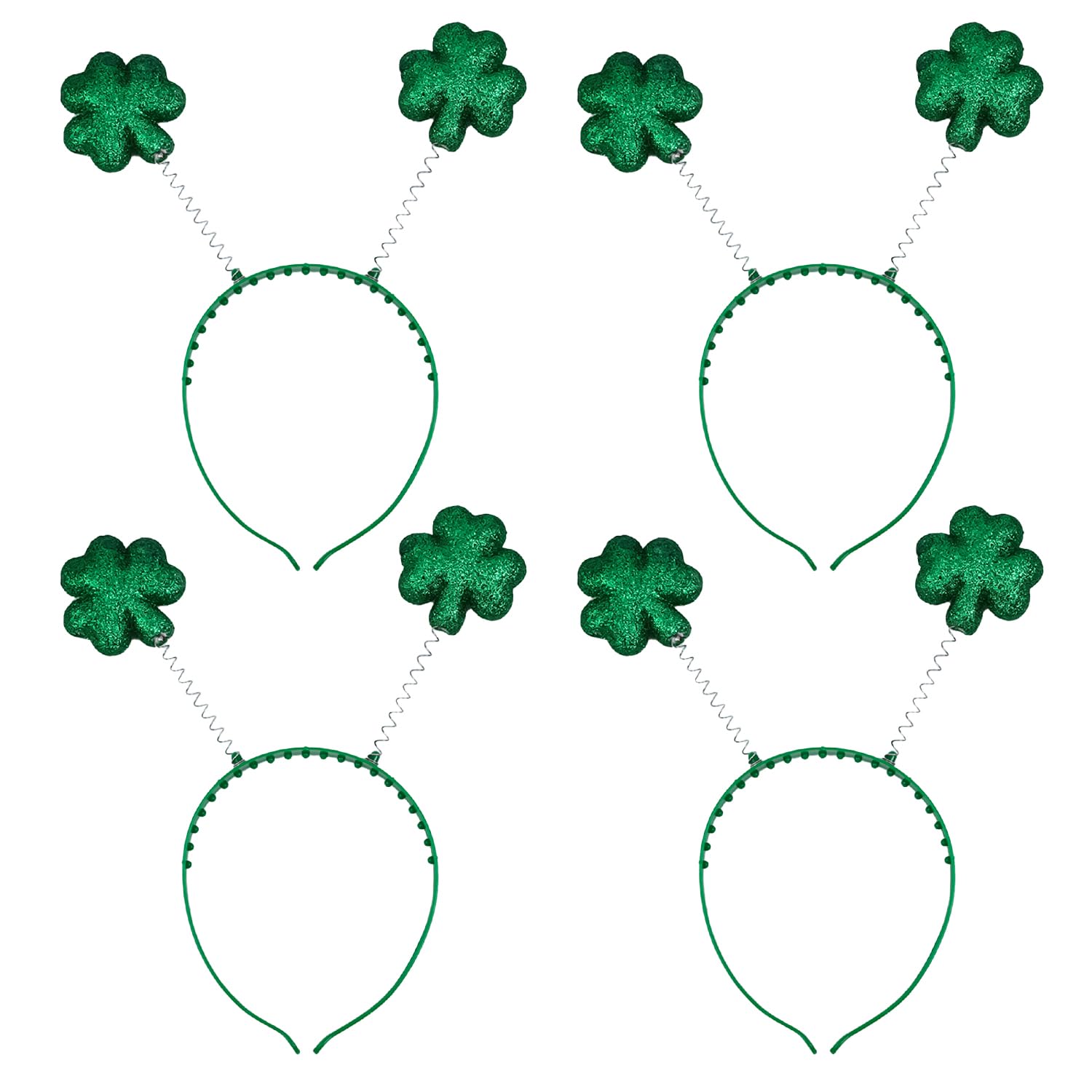 RmKbe St. Patricks Day Headband Irish Shamrock Head Bopper St Patricks Clover Hair Hoops St Patrick's Day Accessories Irish Costume Accessories (4)