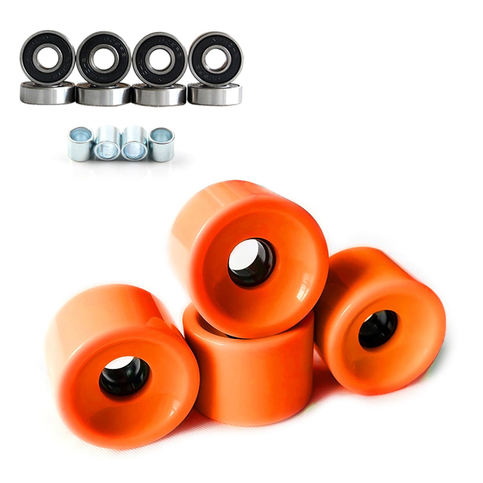 Lot de 4 planches à roulettes 78A avec roulements souples pour longboards de rechange