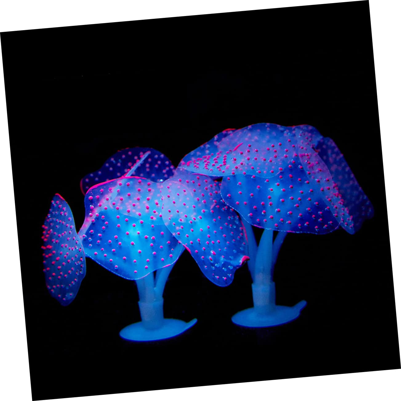 Toddmomy Décorations De D'Aquarium 2 Pièces Décorations D'Aquarium Scintillantes Ventouse Rose Fluorescente