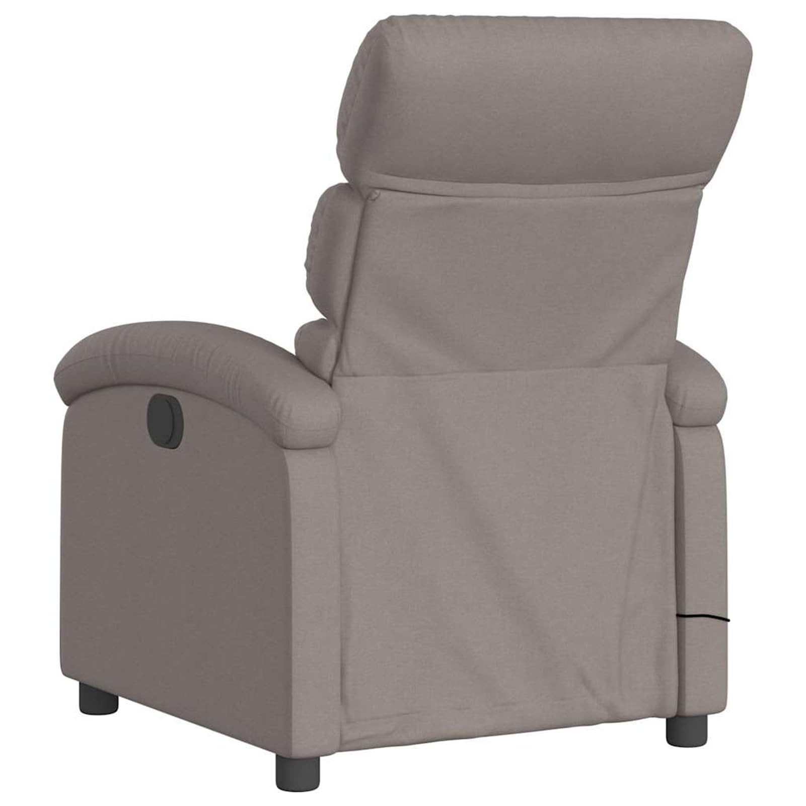 Fotel do masażu z funkcją masażu, kolor taupe – ergonomiczny fotel relaksacyjny, obicie z materiału, pozycja siedząca 70 x 92 x 99,5 cm/pozycja leżenia 70 x 147 x 80 cm, dla dorosłych