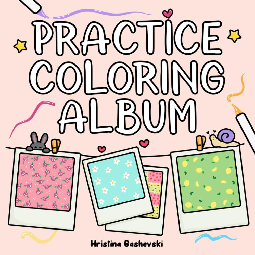 Practice Coloring Album: Blank Personal Swatches & Patterns Coloring Book, Blending and Color Creativity