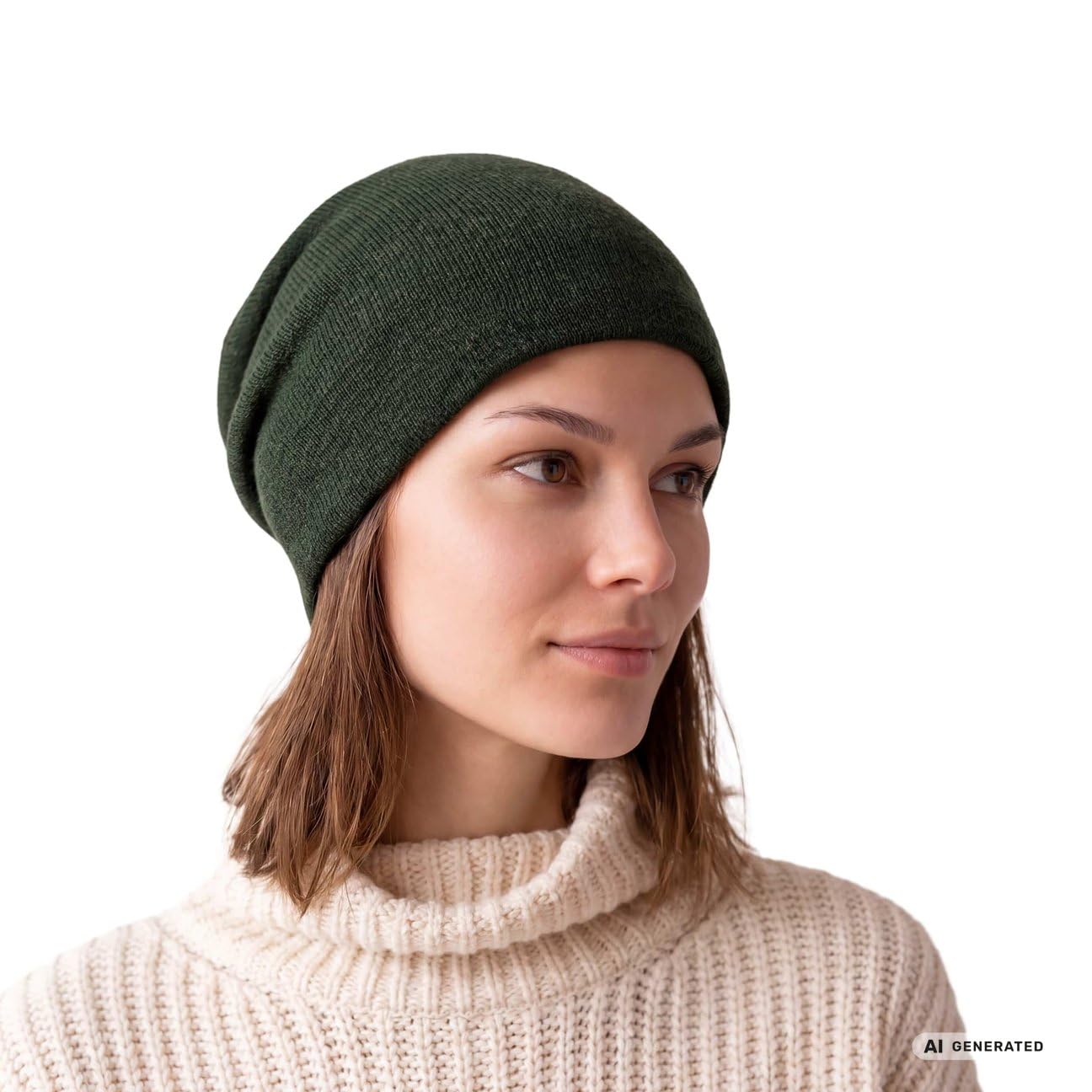 LIERYS Fine Merino Long Beanie Strickmütze Oversize Made in Germany Unisex Sommer Winter