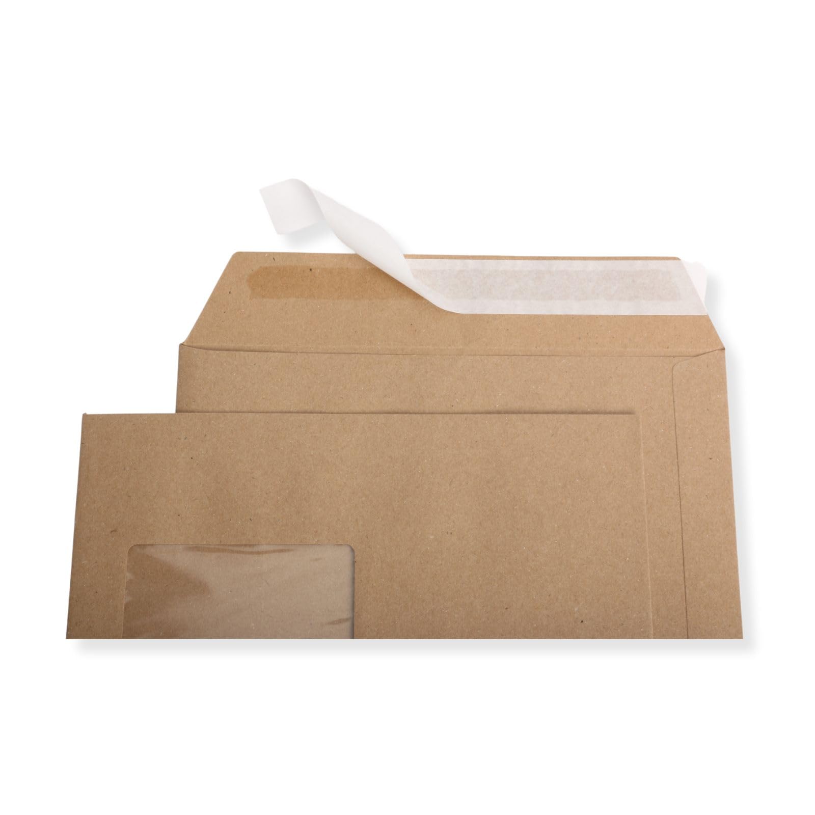 500 St. Versandtaschen extra stark 120 gr. DIN A4 C4 braun mit Fenster Kuvert Haftklebend Briefumschläge HK