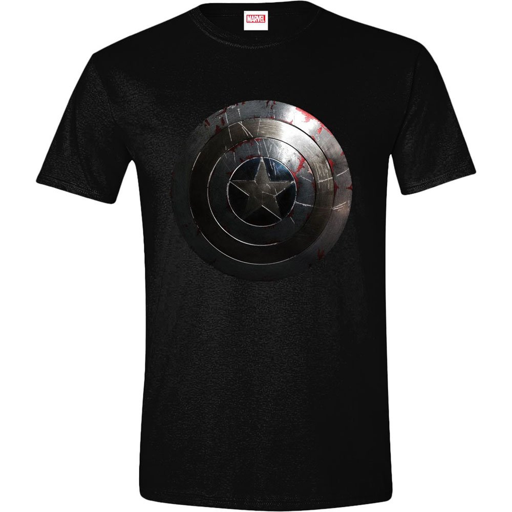 MarvelMen's Captain Shield Silver T-Shirt