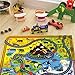 KC Cubs 3x5 Animal Safari Toy Car Road Rug – Educational Play Mat Carpet for Kids, Toddlers, Nursery, Classroom, Playroom, Baby Daycare, Boys & Girls