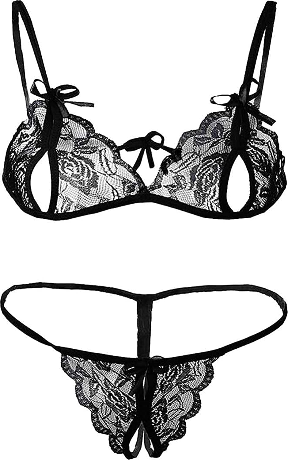 Buy Spice it up Women's Lace Bra Panty Set Babydoll Nightwear Bra Panty