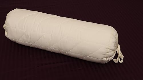 Miniatura 2 de Saffron HANDICRAFTS - Funda de almohada de algodón, con cierre de cuerda, fácil de quitar, lavable, 8 pulgadas de diámetro, 24 pulgadas de largo