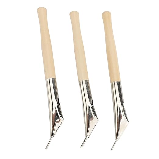 Juego de 3 Lápices para Cerámica Batik de Madera y Acero Inoxidable miniatura 4