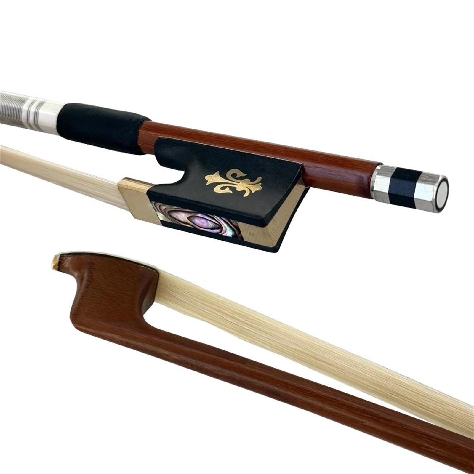 Arcos De Violín Para Principiantes El Arco De Violín Con Reposapiés Ébano Ofrece Buen Equilibrio Y Capacidad Respuesta Pelo Crin(3-4 size)