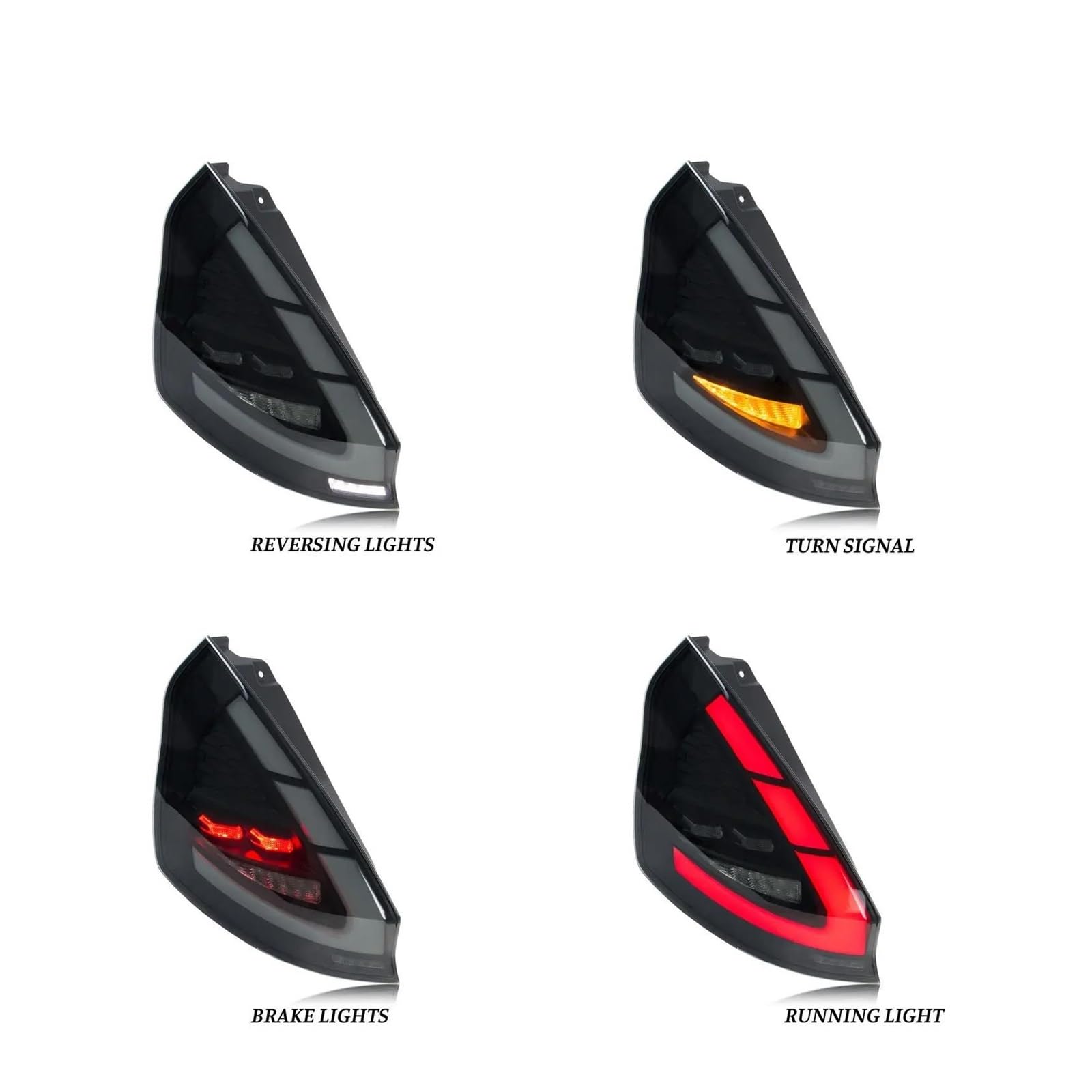 Luce Posteriore Auto per Ford per Fiesta MK7 MK7.5 2009-2020 Animazione di Avvio Indicatore di Direzione Sequenziale Gruppo Luci Posteriori Faro Posteriore