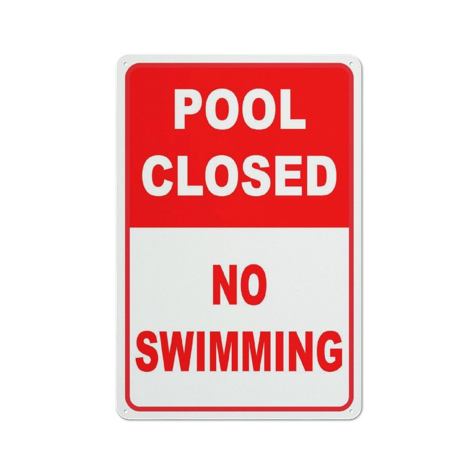 Pool Closed No Swimming for Cafe Home Living Room Bedroom Kitchen Garden Garage Cafe Bar Pub Tin Sign 8x12 Inch