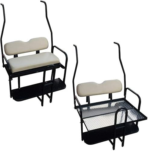 Performance Plus Carts Club Car DS Golf Cart Rear Flip Back Seat Kit para 2000.5 - Up Factory Buff