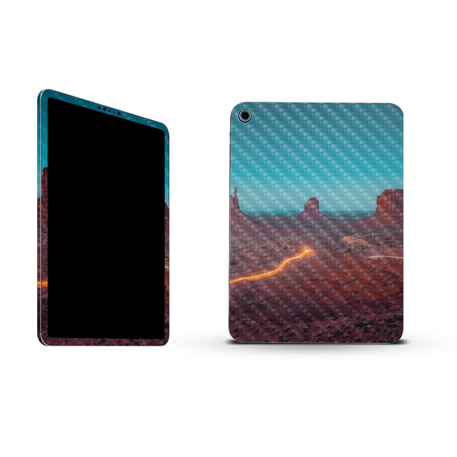 MightySkins Carbon Fiber Skin Compatible with Apple iPad 10.9" 10th Gen (2022) Full Wrap Kit - Monument Valley | Protective, Durable Textured Carbon Fiber Finish | Easy to Apply | Made in The USA