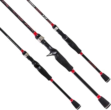 FAVORITE Lit Spinning and Bait Casting Fishing Rods | Light Weight Carbon Fiber Graphite Blend Fishing Rod