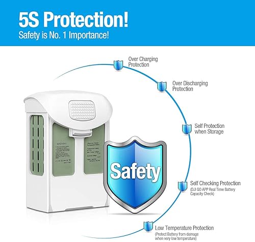 Miniatura 5 de Phantom 4 Series 15.2V 5870mAh Batería de repuesto LiPo de vuelo inteligente + bolsa de batería segura para DJI Phantom 4, Phantom 4 Pro, Phantom 4