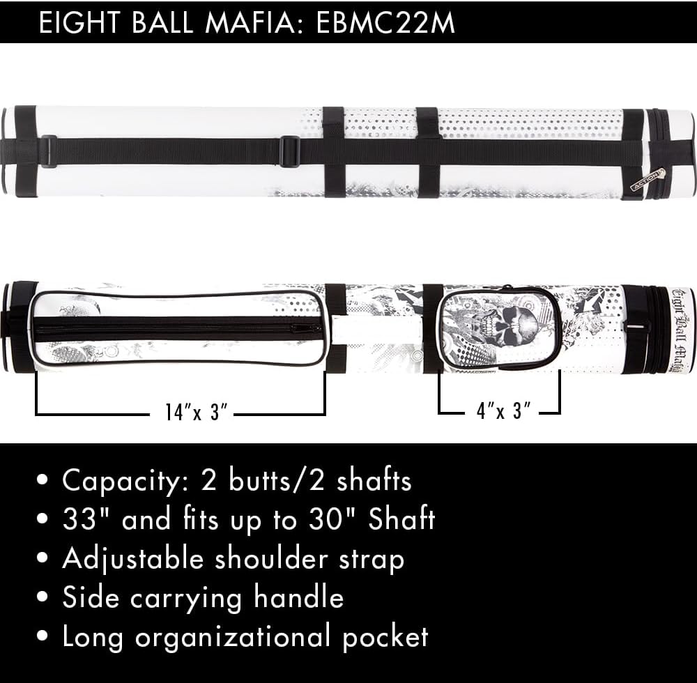 Eight Ball Mafia EBMC22M 2 Butt 2 Shaft Hard Case