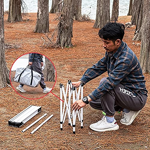 Table de camping pliante avec 4 chaises en alu 50cm