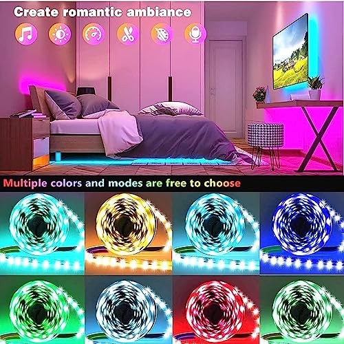 Image of One94Store 5 Meters Strip Lights with Adaptor Bluetooth App Operated Music Sync RGB 150 LED Lights Waterproof Smart Multicolor LED Lights for Home Decoration Bedroom,Diwali,False Ceiling