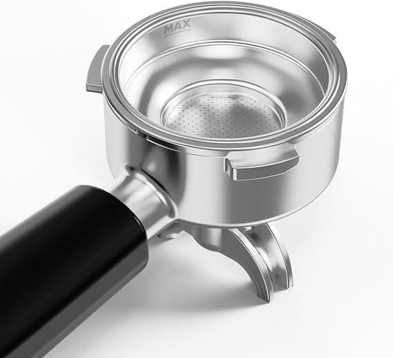 CASABREWS 58mm Stainless Steel Dual Wall Filter Baskets for ULTRA, Neutron Pro, 4700Gense and 5700 Series Espresso Machines, Two Pressurized Filters including One Cup and Two Cup Size