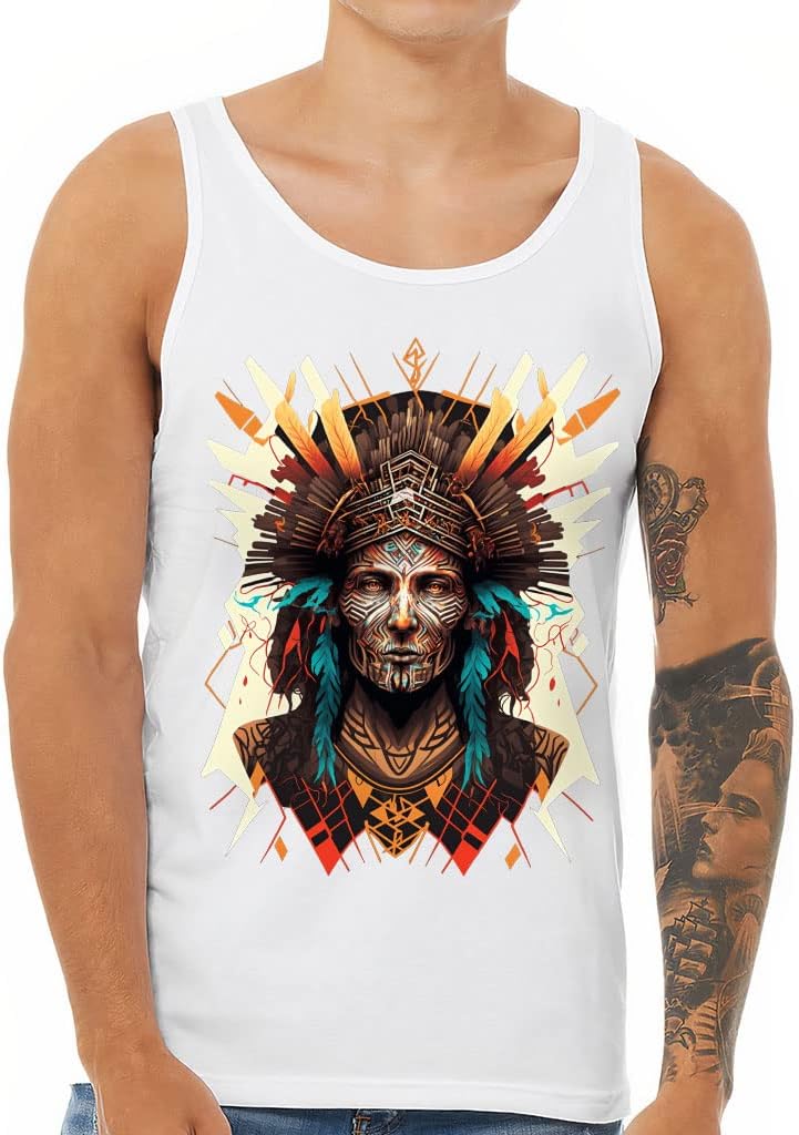 Shaman Graphic Tank - Art Workout Tank - Fantasy Jersey Tank