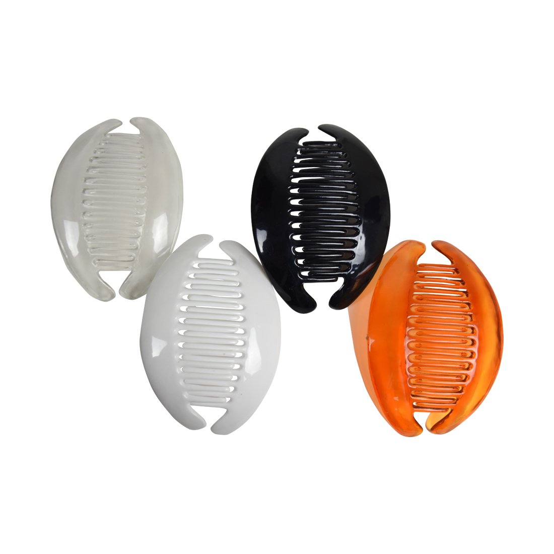 Set of 4 Interlocking Banana Clips Hair Clincher Interlocking Two Sides Hair Comb
