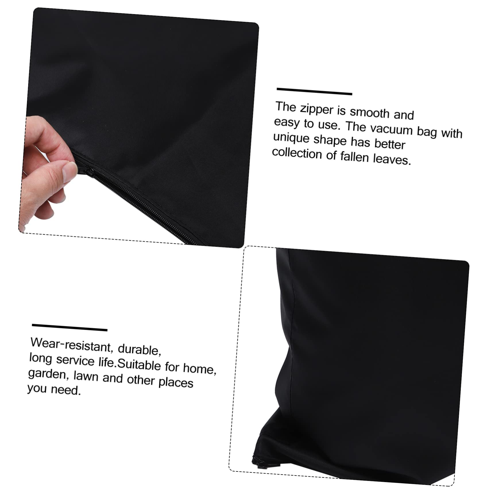 POPETPOP 4 Pz Sacco raccolta foglie cadute vuoto fogliare polvere soffiatore per foglie buster portarifiuti sacchetti per soffiatori di foglie borsa in tessuto oxford Panno Oxford Black