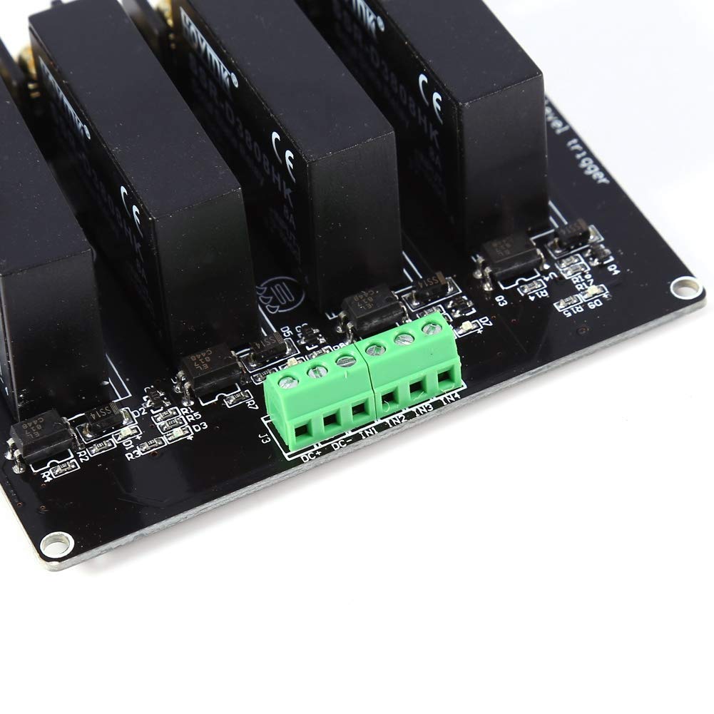 4 Canali Modulo Relè a Stato Solido 380V 8A Modulo Relè Alto E Basso Livello, Scheda Controller Interruttore SSR Tensione di Ingresso 5 V A 12 V CC per Controller PLC