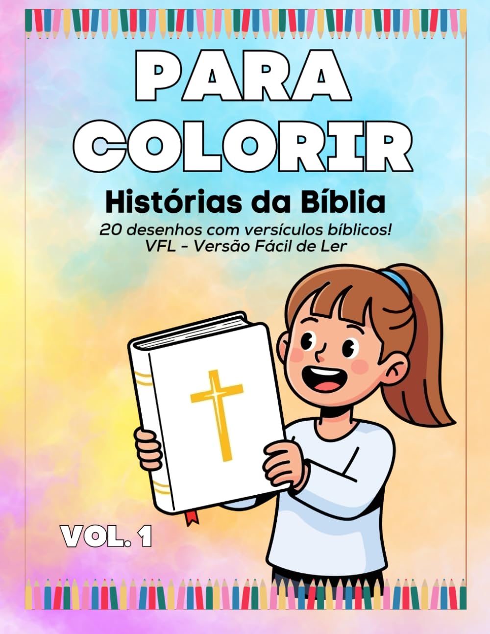 Histórias da Bíblia para Colorir: 20 Desenhos com Versículos Bíblicos