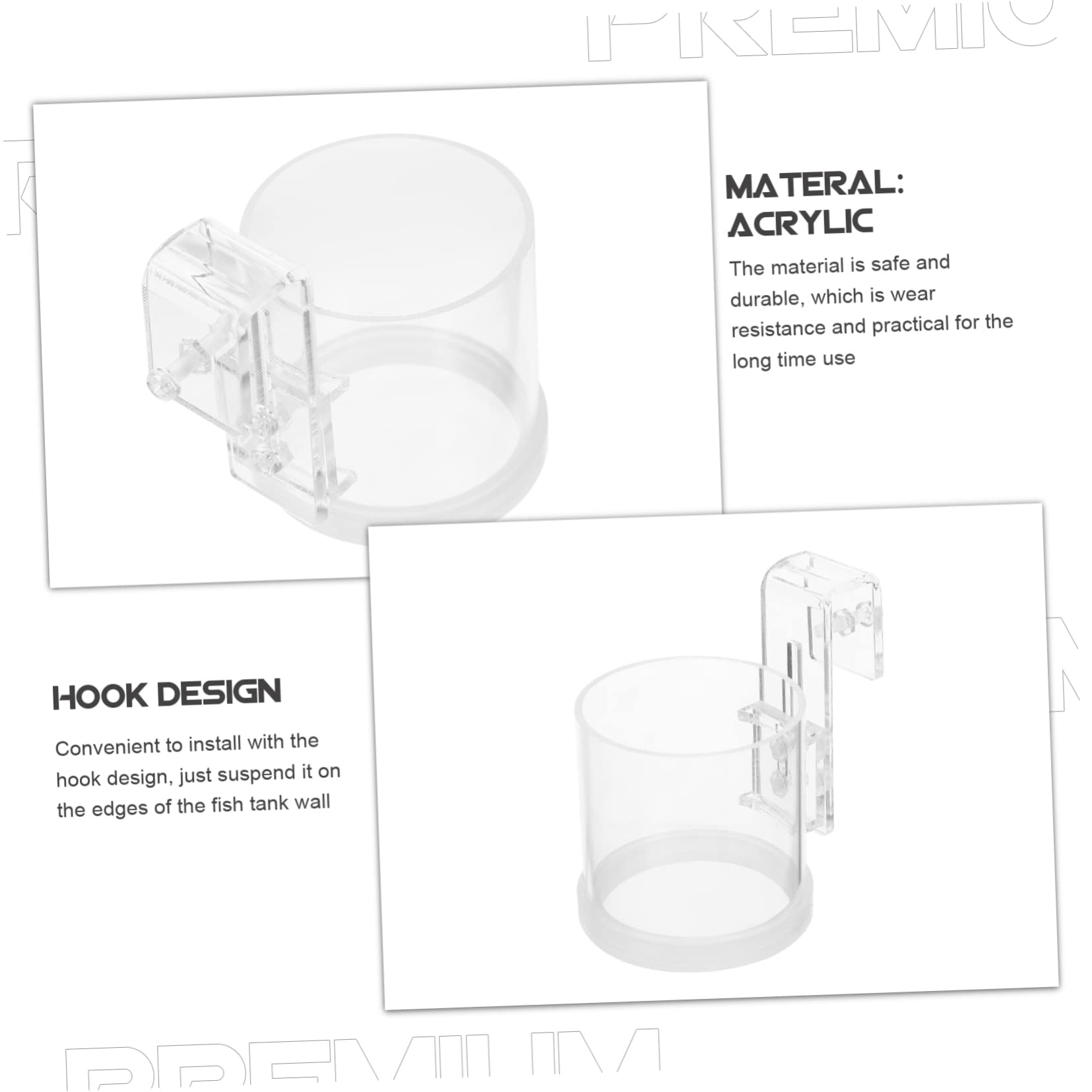 FOMIYES 4piezas Anillo De Alimentación Acrílico para Peces Acuario Comedero Flotante para Alimento Diseño para Evitar Desperdicio De Comida para Alimentar Peces Planktonicos y Flotantes