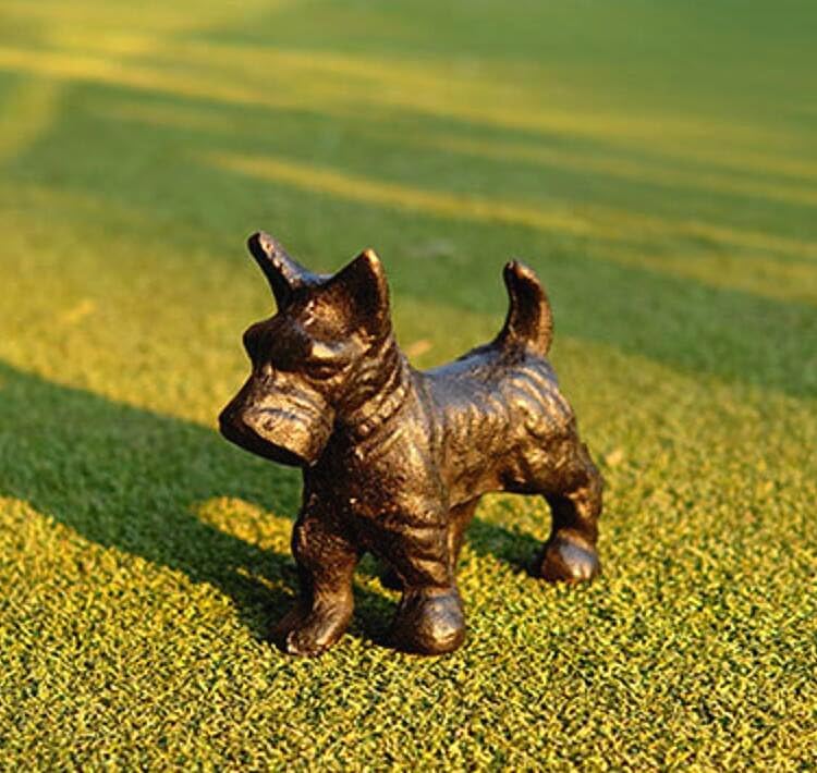 EatingBiting 3" Cast Iron Schnauzer Dog Pet Statue Paperweight Puppy Figurine Collectible Gift Garden Home Office Desk Decor Animal Figurine image 3