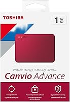 Vista 10 de Toshiba Canvio Advance 1TB Disco Duro Externo Portátil USB 3.0, Rojo - HDTCA10XR3AA