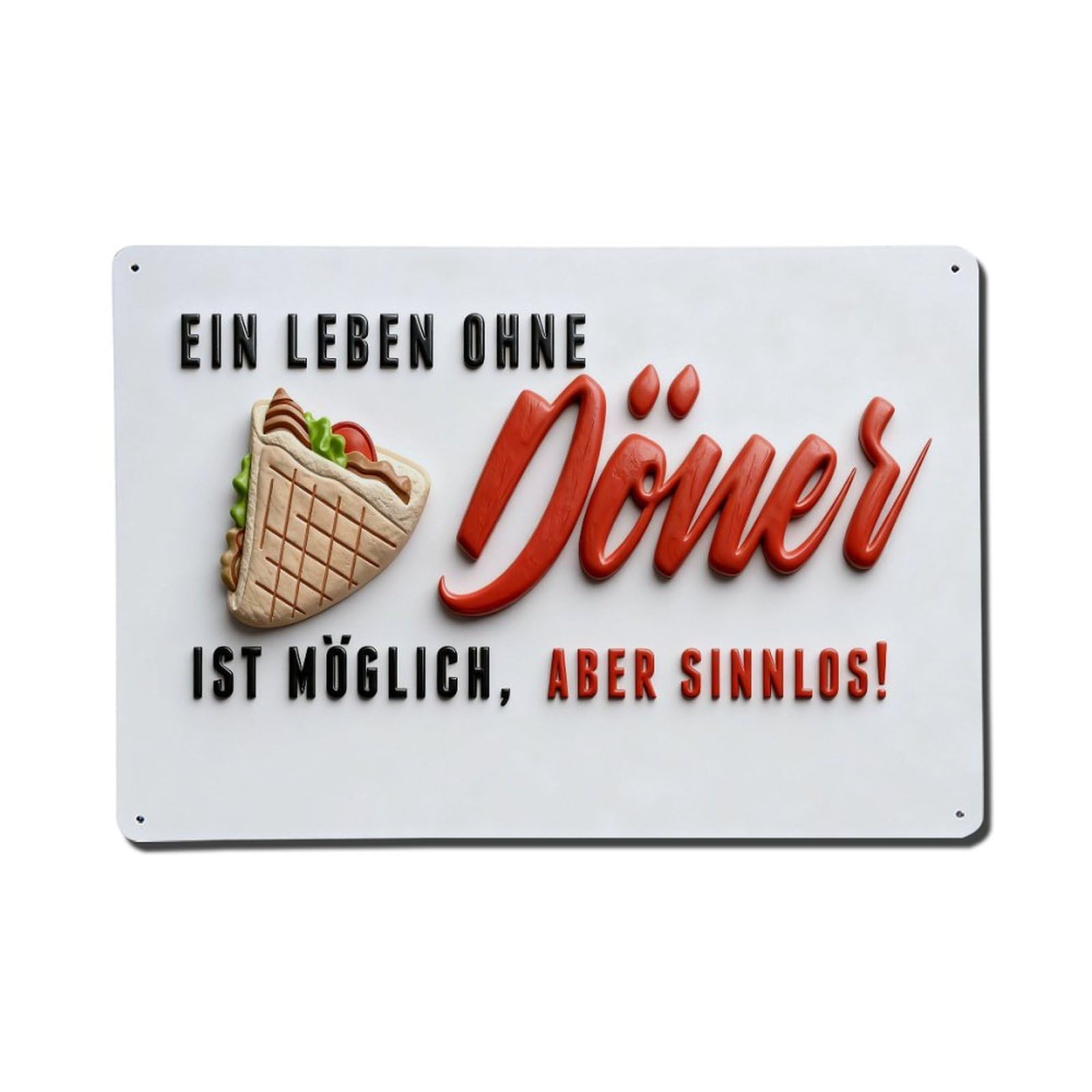 D_ner Kebab Food Art Print Metal Tin Sign Plaque