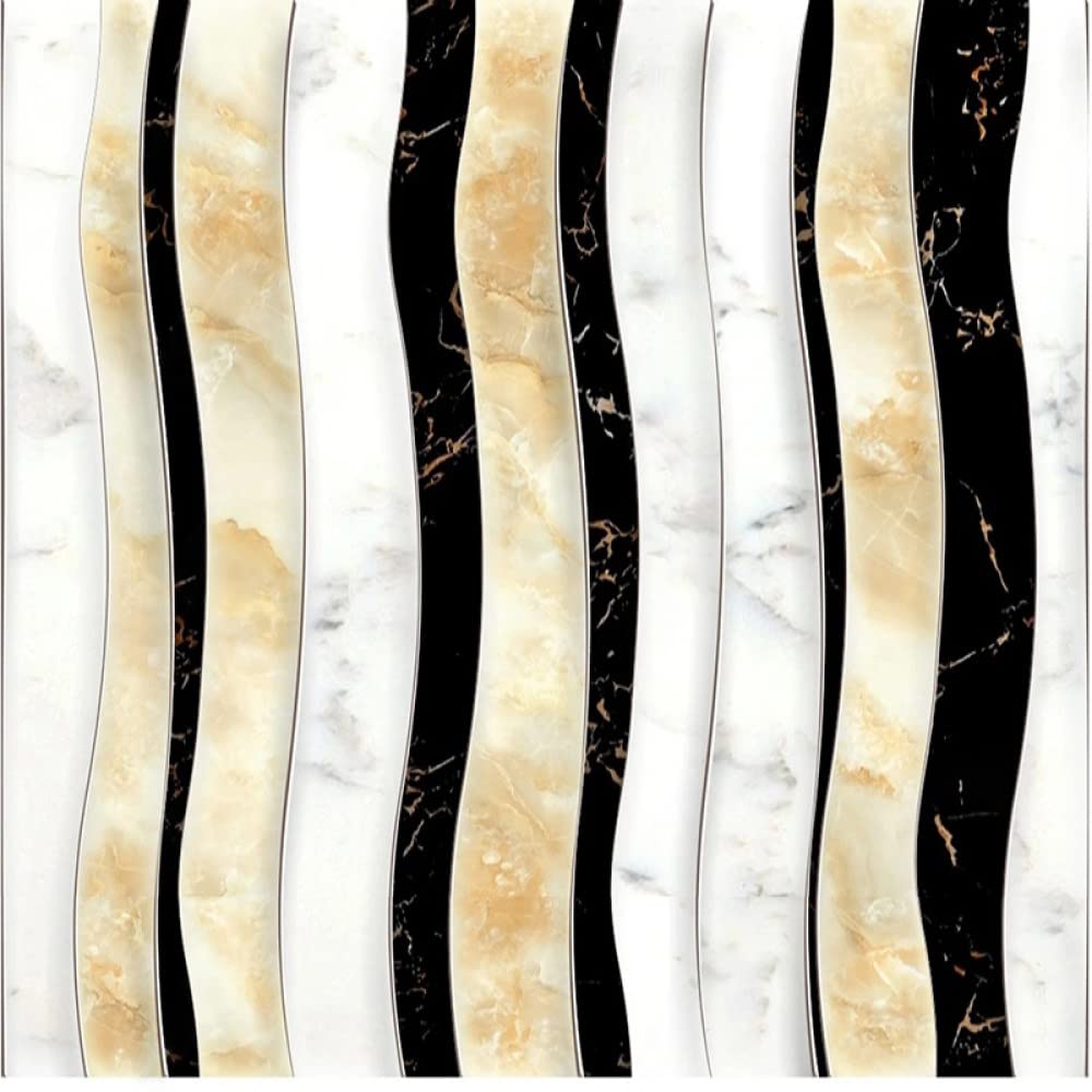 Carta Da Parati,Moderno Creativo Nero Bianco Strisce Geometriche Marmo Stampa Grande Carta Da Parati Autoadesiva Buccia E Bastone Carta Di Contatto Staccabile Vinile Murale Adatto Per Soggiorno Deco