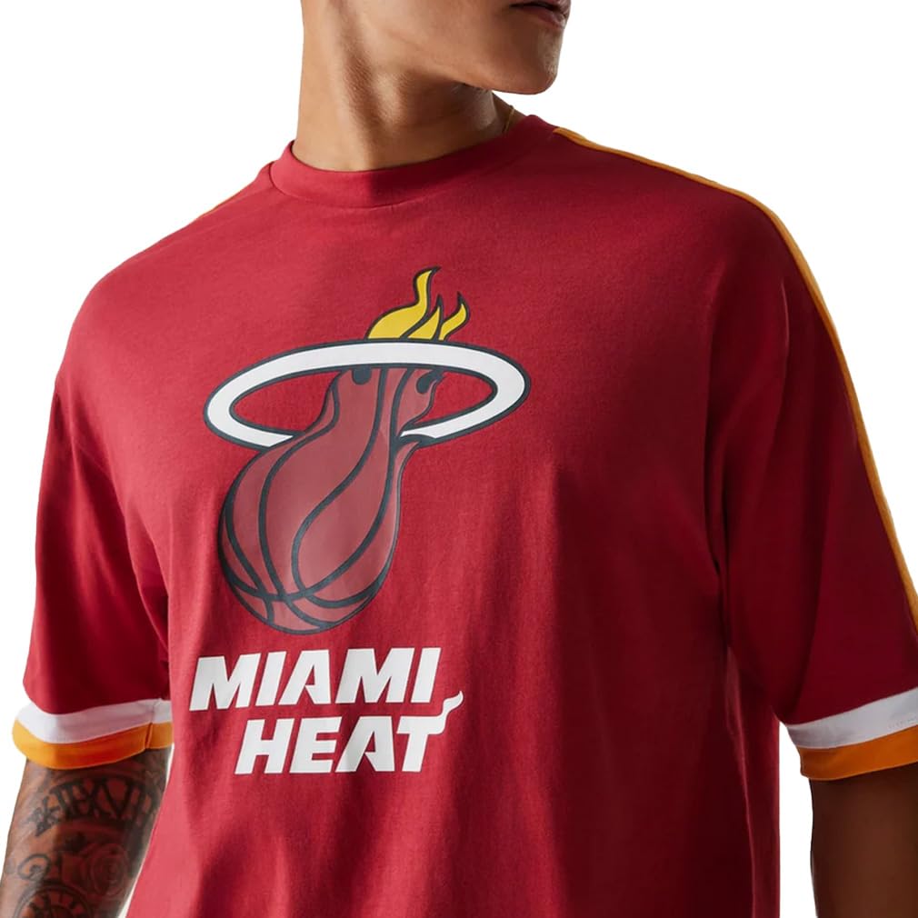 New Era NBA Panel Maglietta oversize Miami Heat Red