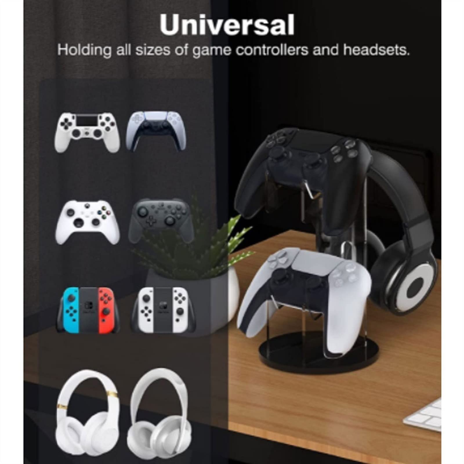 Supporto per Cuffie, Gancio per Auricolari, Universale per PC, Monitor da Gioco e Cuffie Wireless
