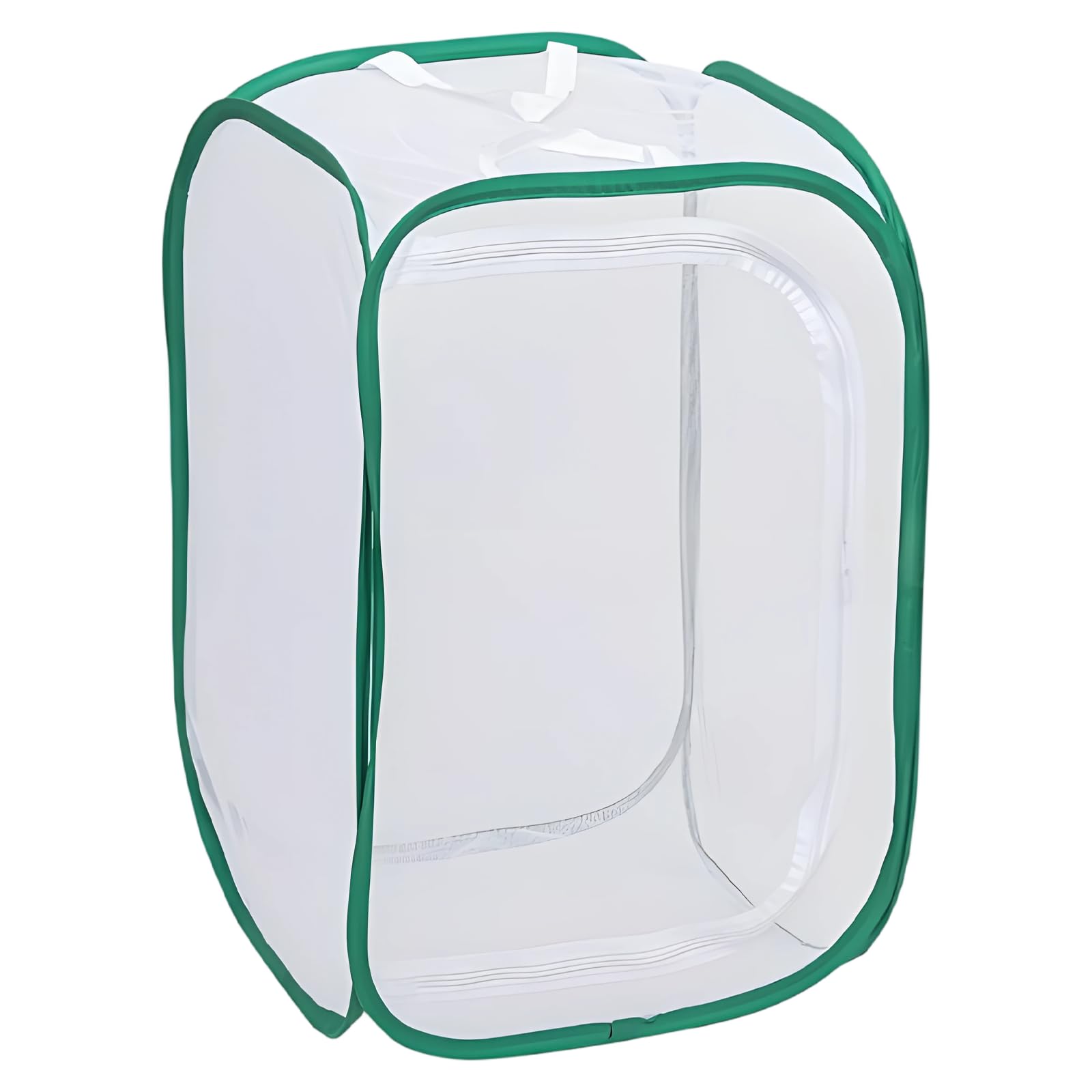 Terrario blanco para mariposas con jaula de malla plegable y ligera de 60 cm de alto