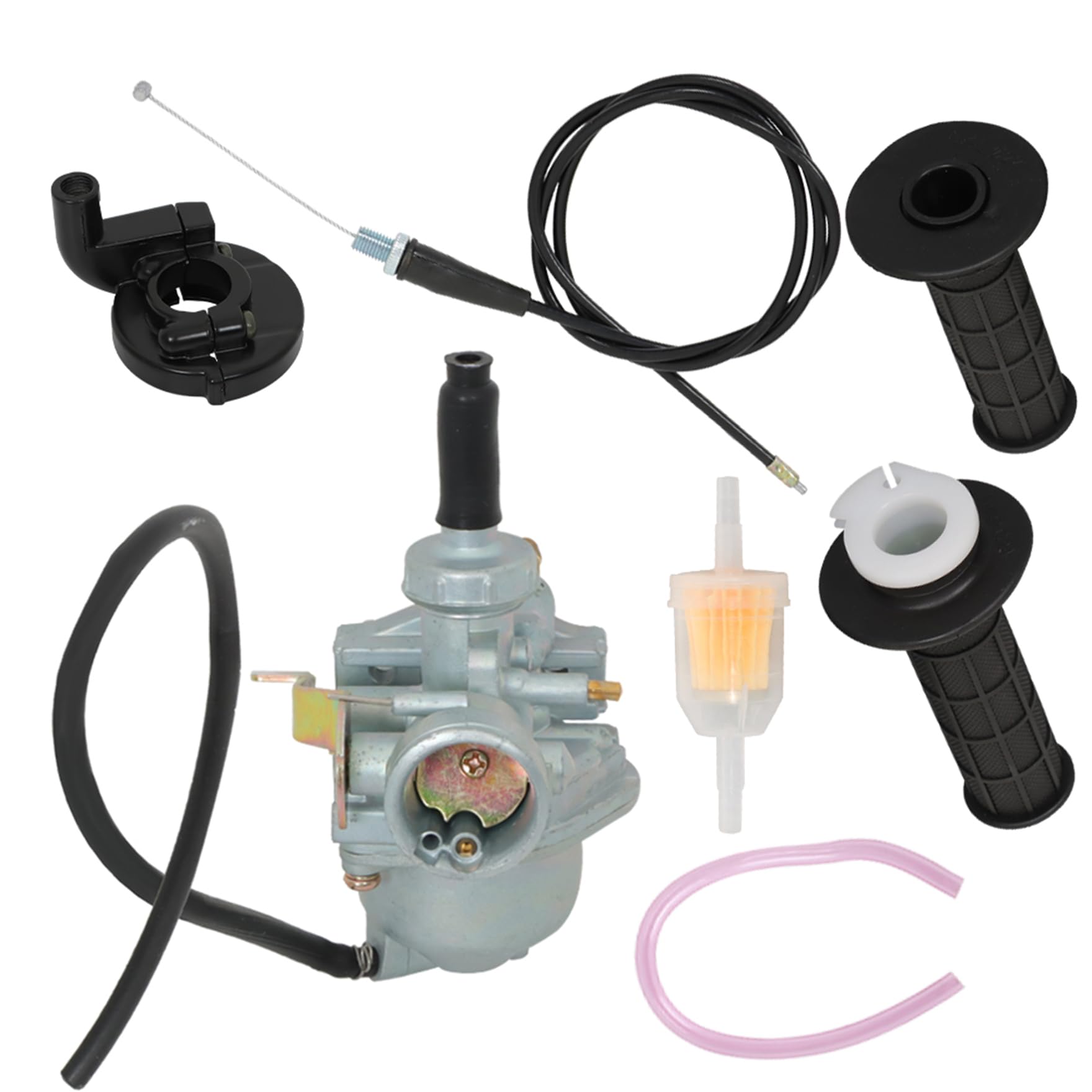 waltyotur キャブレター ハンドルグリップバー&スロットルケーブル交換用 Honda Z50R CRF50F XR50R Z50 Z50A Carb (7/8)