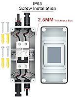 Vista 6 de DIHOOL Interruptor de desconexión solar de 10 amperios, disyuntor en miniatura con caja de riel din caja al aire libre para paneles solares