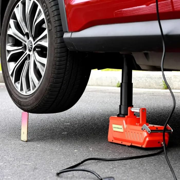 Image of JANVITHA 12V DC Electric Hydraulic Vehicle Jack 10 Ton Capacity for Premium Cars and Heavy Vehicles Lifts Height Upto 520mm