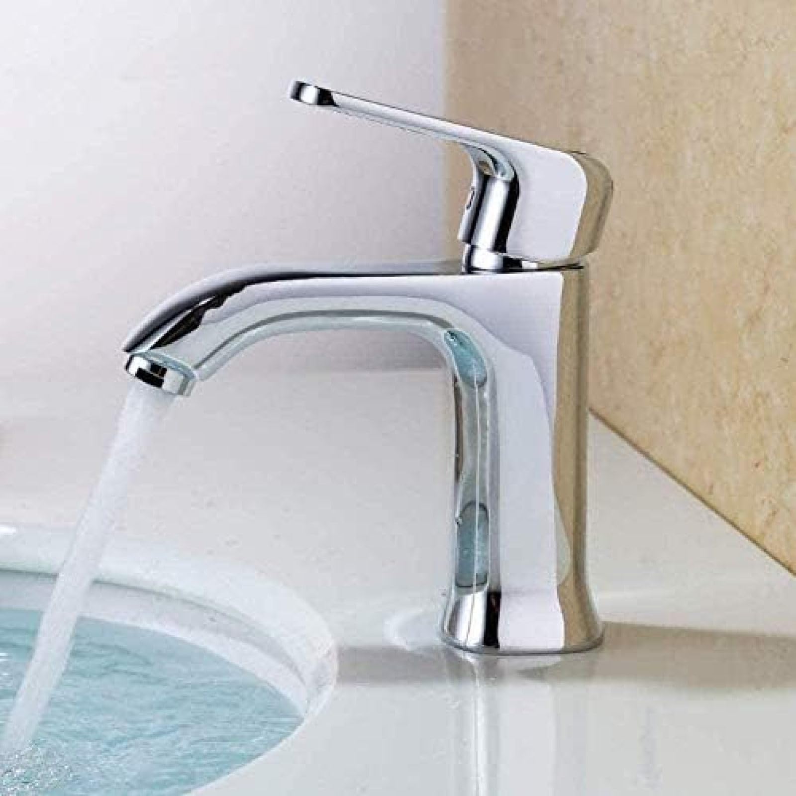 Grifo Grifo de Cocina Grifo de latón Macizo Plateado Accesorios de baño Lavabo Grifo de Fregadero de Color Grifo Mezclador de Agua