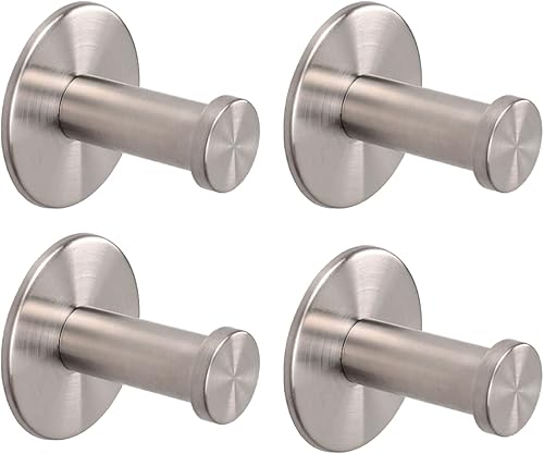 Miniatura 1 de Vanloory Ganchos para toallas de baño, paquete de 6 ganchos autoadhesivos para abrigos, gancho resistente para bata sin perforación, gancho para