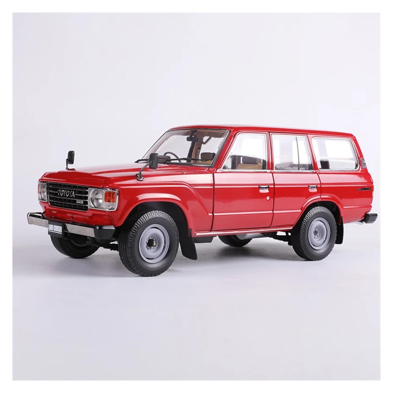 Modellino Di Auto In Lega Di Zinco 1:18 Adatto Per Toyota Land Cruiser LC60 Collezione Di Modelli Di Auto In Lega Pressofusa In Metallo Modellino Di Auto Pressofuso(Red)